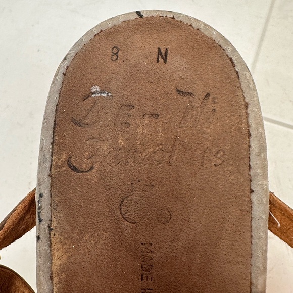 Vtg 70’s Be-Hi Famolare ITALY Wavy Wedge Sandals - Picture 11 of 13